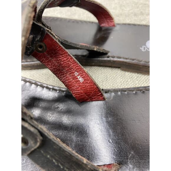 Freebird by Steven Vallarta Black Leather Thong Sandals Women's 10 Star Moon - Picture 6 of 9